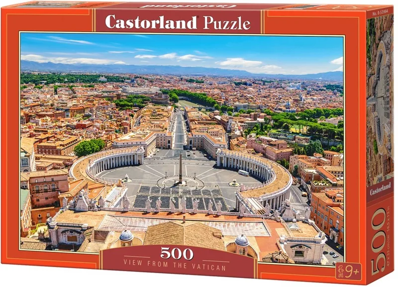 Puzzel – 500 stukjes – Satijnen afwerking – Perfecte pasvorm – Europese kwaliteit von Castorland, Ausgabe View from the Vatican – Schachtel