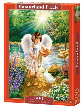 Puzzel – 500 stukjes – Satijnen afwerking – Perfecte pasvorm – Europese kwaliteit fra Castorland, An Angel’s Warmth-udgave – æske 2 af 2