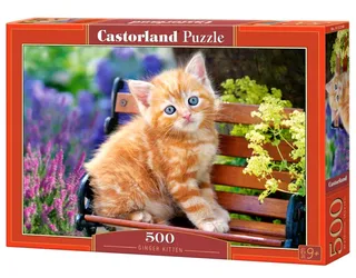 Puzzel – 500 stukjes – Satijnen afwerking – Perfecte pasvorm – Europese kwaliteit fra Castorland, Ginger Kitten-udgave – æske 2 af 2
