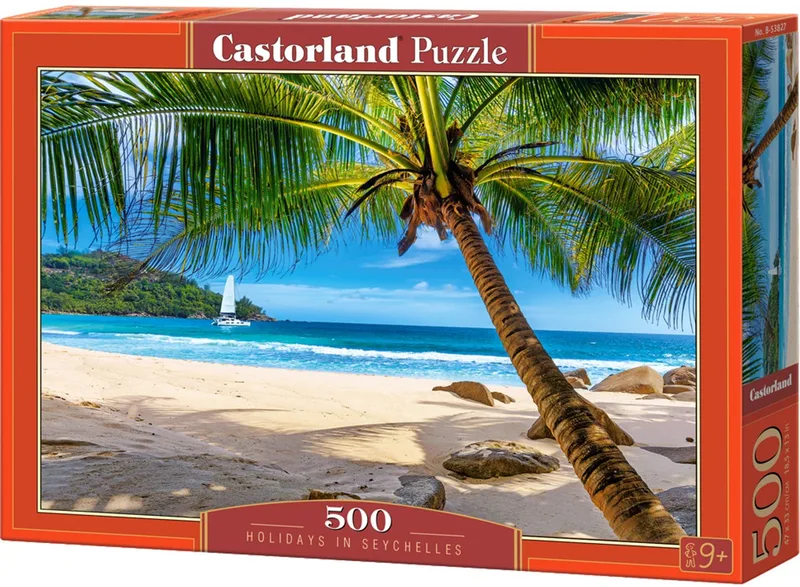 Puzzel – 500 stukjes – Satijnen afwerking – Perfecte pasvorm – Europese kwaliteit from Castorland, Holidays in Seychelles edition – box