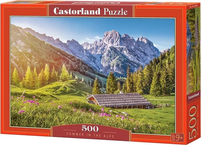 Puzzel – 500 stukjes – Satijnen afwerking – Perfecte pasvorm – Europese kwaliteit från Castorland, utgåva Summer in the Alps – kartong