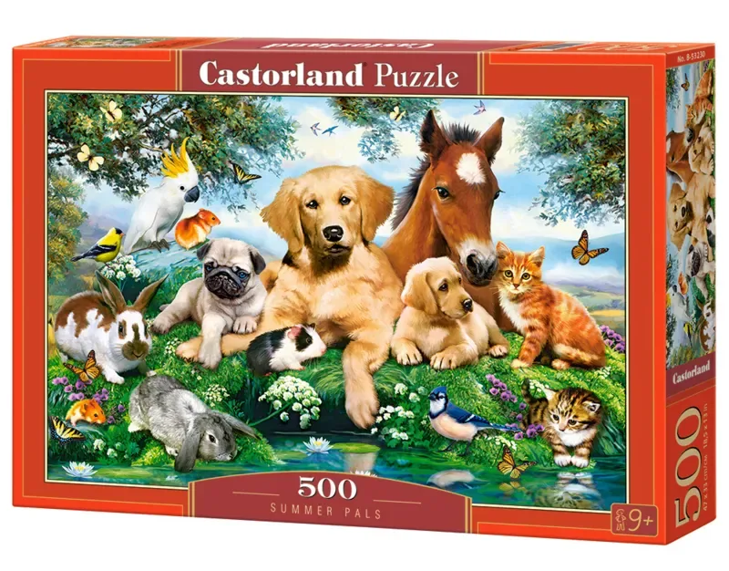 Puzzel – 500 stukjes – Satijnen afwerking – Perfecte pasvorm – Europese kwaliteit från Castorland, utgåva Summer Pals – kartong 2 av 2