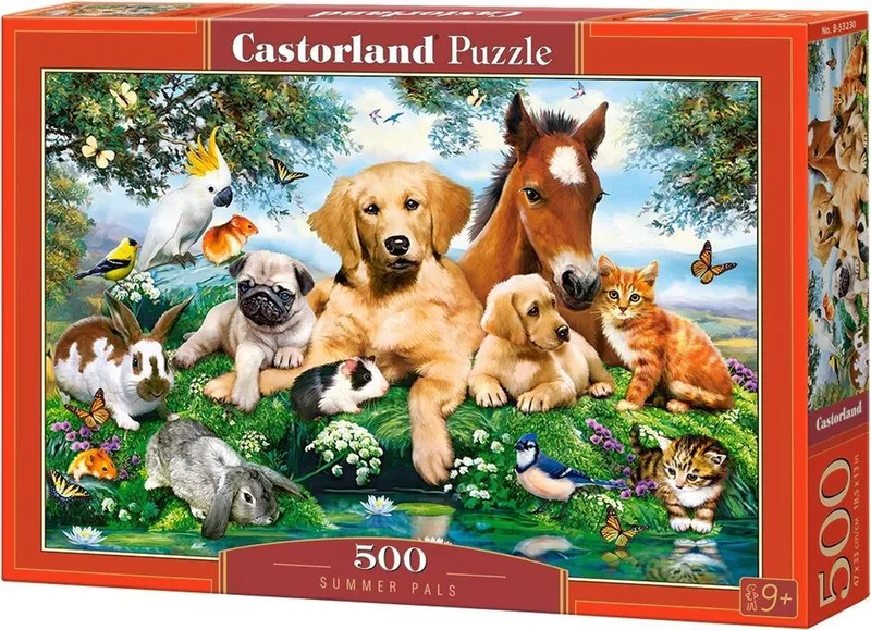 Puzzel – 500 stukjes – Satijnen afwerking – Perfecte pasvorm – Europese kwaliteit från Castorland, utgåva Summer Pals – kartong 1 av 2