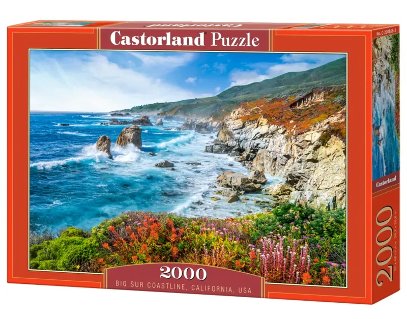 puzzel Big Sur kustlijn Californië USA - 2000 stukjes landschap. fra Castorland, Flerfarvet-udgave – æske 2 af 2