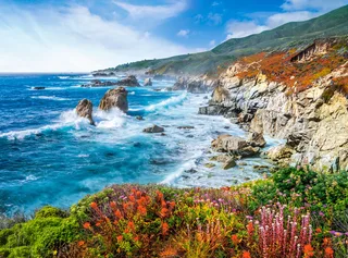 puzzel Big Sur kustlijn Californië USA - 2000 stukjes landschap. fra Castorland, Flerfarvet-udgave – æske 1 af 2
