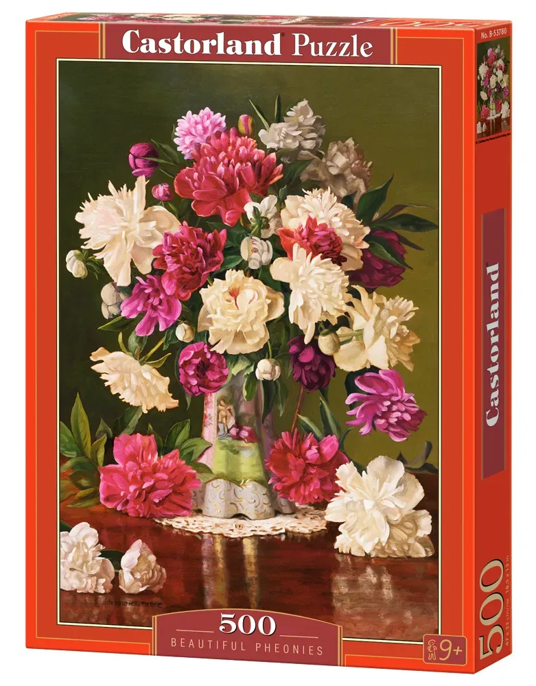 puzzel bloemen - Beautiful Peonies - 500 stukjes. von Castorland, Ausgabe Mehrfarbig – Schachtel 2 von 2