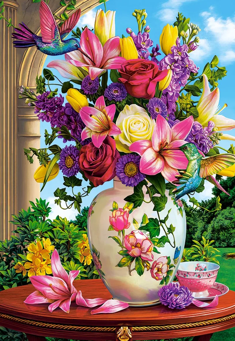 puzzel bloemen en planten - 1500 stukjes volwassenen. fra Castorland, Flerfarvet-udgave – æske