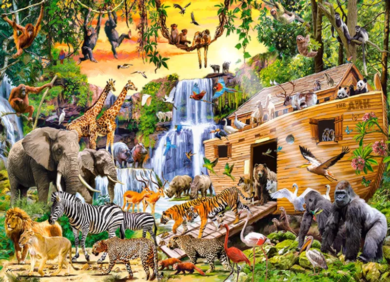 puzzel dieren Ark 300 stukjes legpuzzel kinderen. van Castorland, editie Meerkleurig – doos