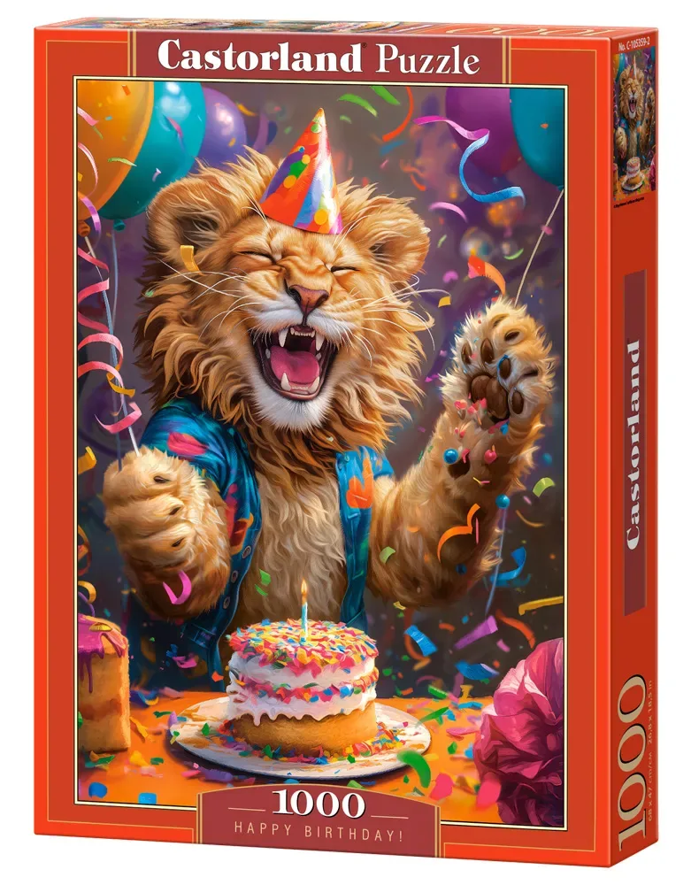 puzzel Happy Birthday! - 1000 stukjes legpuzzel kleurrijk. fra Castorland, Flerfarvet-udgave – æske 2 af 2