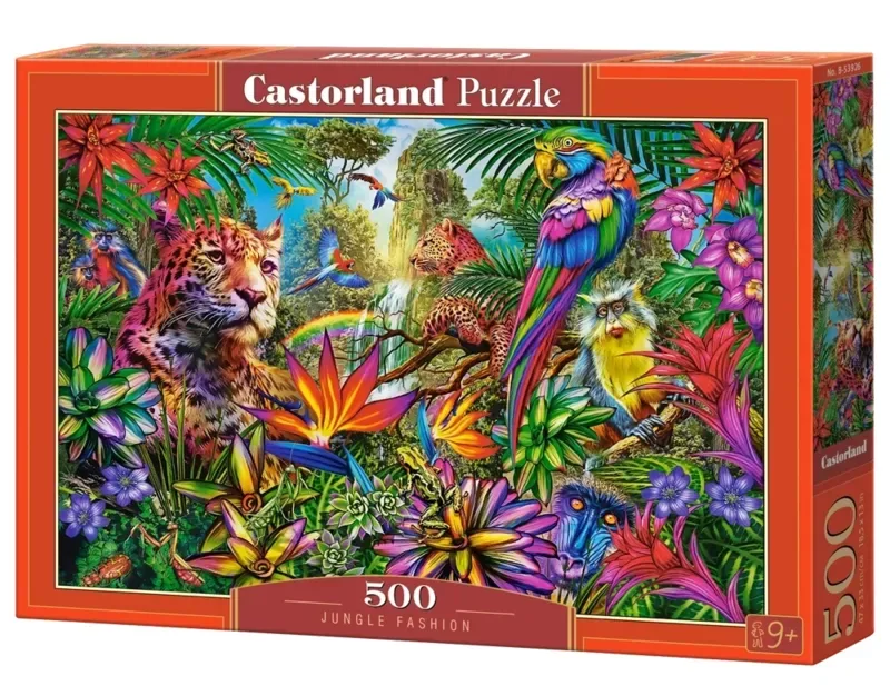 puzzel Jungle Fashion - 500 stukjes legpuzzel. fra Castorland, Flerfarvet-udgave – æske 2 af 2