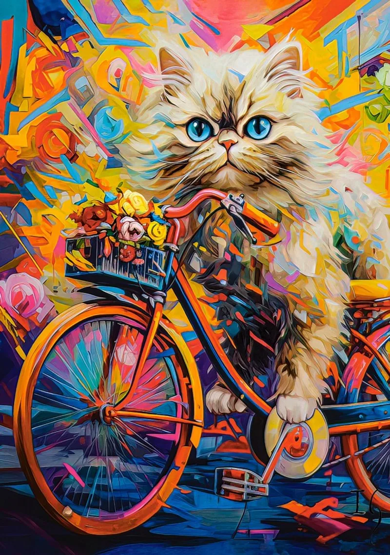 puzzel katten bloemenrit - legpuzzel 500 stukjes. från Castorland, utgåva Flerfärgad – kartong