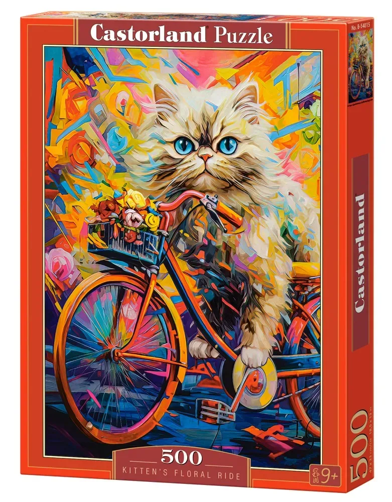 puzzel katten bloemenrit - legpuzzel 500 stukjes. von Castorland, Ausgabe Mehrfarbig – Schachtel 2 von 2