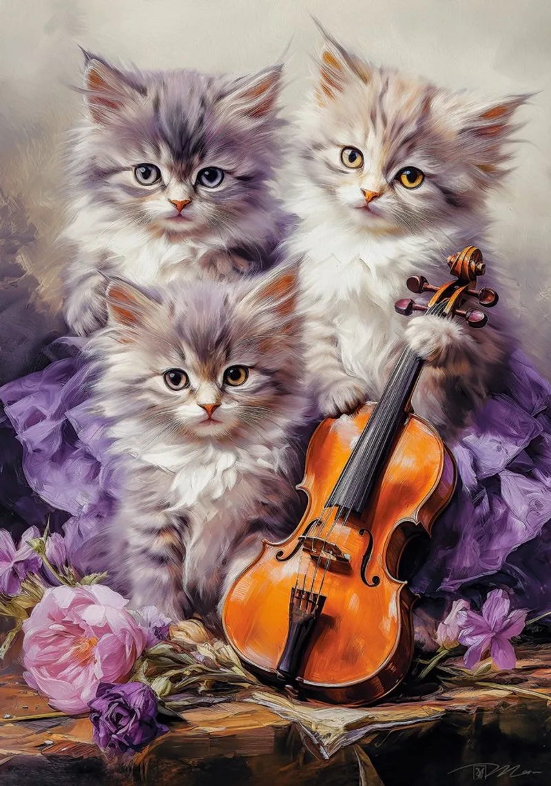 puzzel katten legpuzzel 500 stukjes kleurrijk speelgoed. from Castorland, Multicolour edition – box
