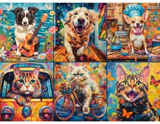 puzzel legpuzzel Choose Your Pet - 2000 stukjes katten. fra Castorland, Flerfarvet-udgave – æske 1 af 2