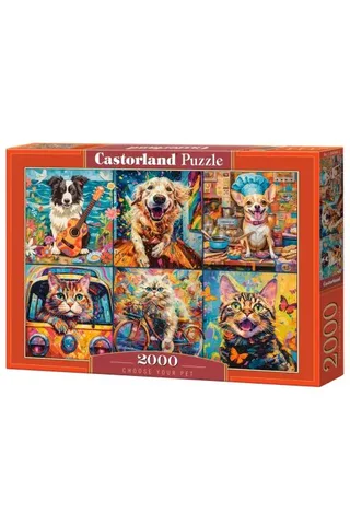 puzzel legpuzzel Choose Your Pet - 2000 stukjes katten. fra Castorland, Flerfarvet-udgave – æske 2 af 2