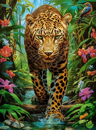 puzzel Leopard in de wildernis - 2000 stukjes legpuzzel. from Castorland, Multicolour edition – box 1 of 2