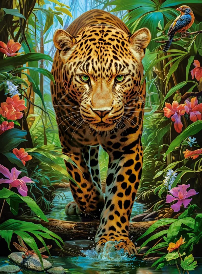 puzzel Leopard in de wildernis - 2000 stukjes legpuzzel. from Castorland, Multicolour edition – box 1 of 2