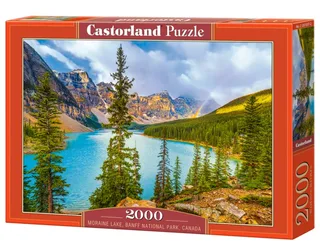 puzzel Moraine Lake Banff Canada 2000 stukjes puzzel. van Castorland, editie Meerkleurig – doos 2 van 2