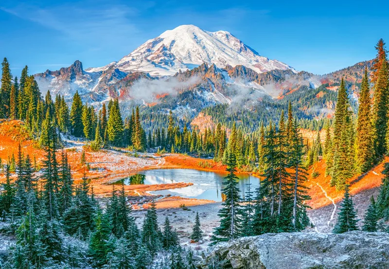 puzzel Mount Rainier National Park USA 1000 stukjes. de Castorland, édition Multicolore – boîte 1 sur 2