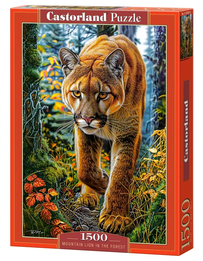 puzzel Mountain Lion bos - 1500 stukjes legpuzzel. from Castorland, Multicolour edition – box 2 of 2