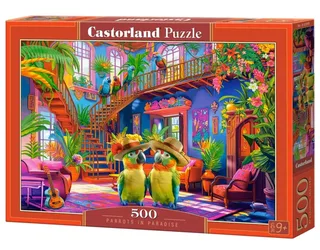 puzzel Papegaaien in Paradijs - 500 stukjes kleurrijke legpuzzel. from Castorland, Multicolour edition – box 2 of 2