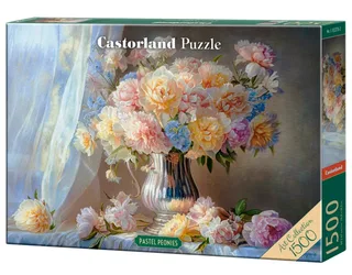 puzzel pastel pioenrozen 1500 stukjes speelgoed. de Castorland, édition Multicolore – boîte 2 sur 2