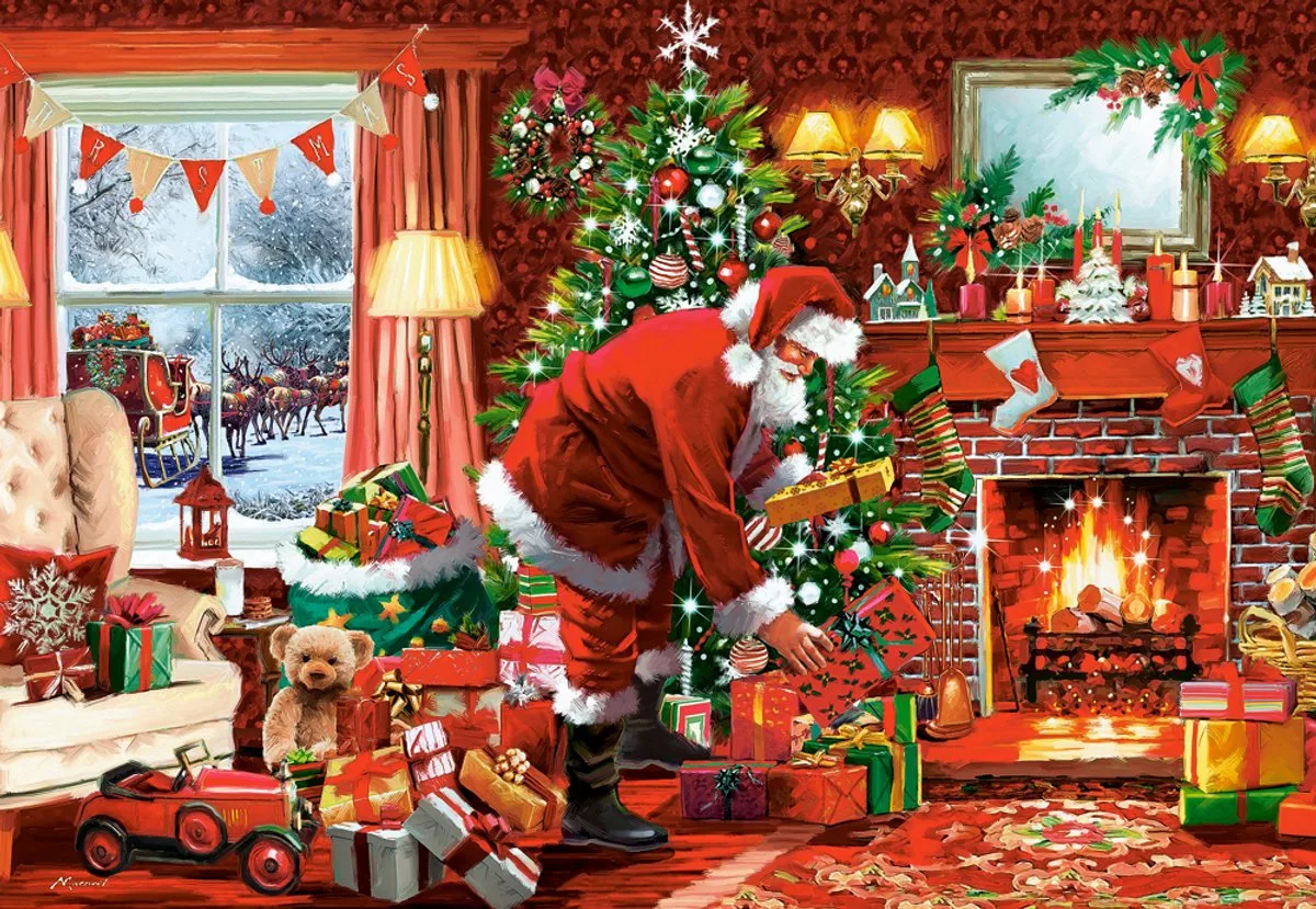 puzzel Santa's Special Delivery - kerst legpuzzel 1500 stukjes. van Castorland, editie Meerkleurig – doos