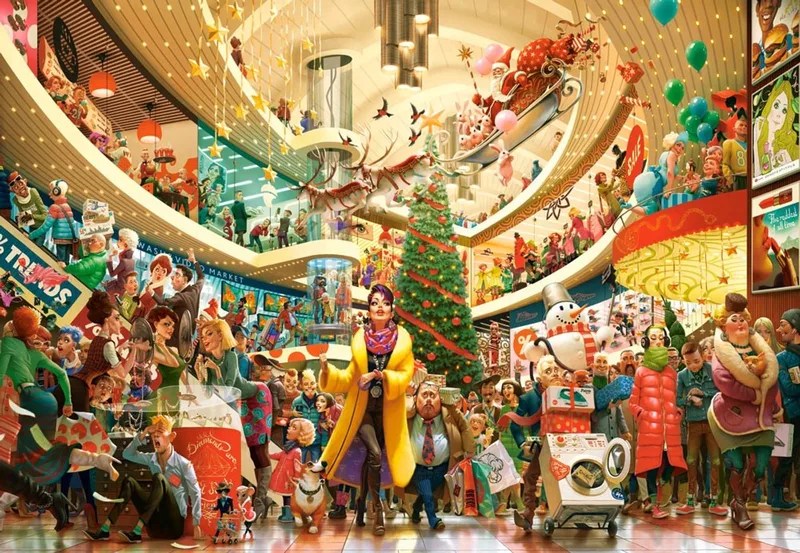 puzzel Shopping-Rummel - 1500 stukjes legpuzzel. van Castorland, editie Meerkleurig – doos 1 van 2