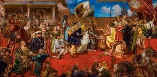 puzzel The Prussian Homage, Jan Matejko - 4000 stukjes legpuzzel. fra Castorland, Flerfarvet-udgave – æske 1 af 2