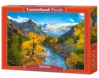 puzzel Zion Nationalpark herfst USA - 3000 stukjes landschap. fra Castorland, Flerfarvet-udgave – æske 2 af 2