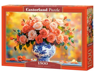 puzzel zomerrozen 1500 stukjes puzzel volwassenen. fra Castorland, Flerfarvet-udgave – æske 2 af 2