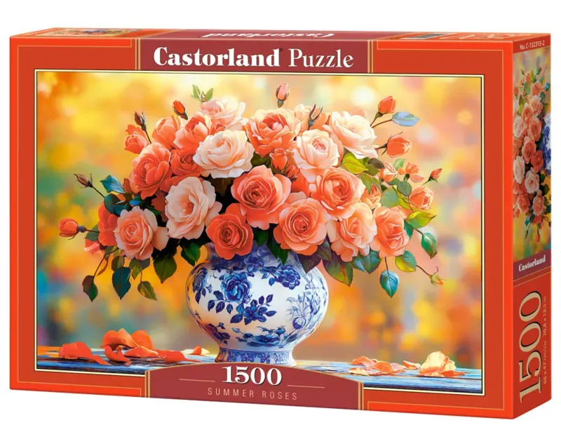 puzzel zomerrozen 1500 stukjes puzzel volwassenen. fra Castorland, Flerfarvet-udgave – æske 2 af 2