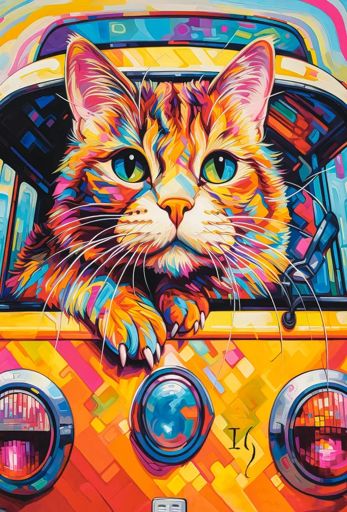 Puzzle Chat qui Voyage en Buse - 1000 pièces de Castorland – boîte