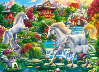 Puzzle Jardin des Licornes - 200 à 499 pièces van Castorland – doos 1 van 2