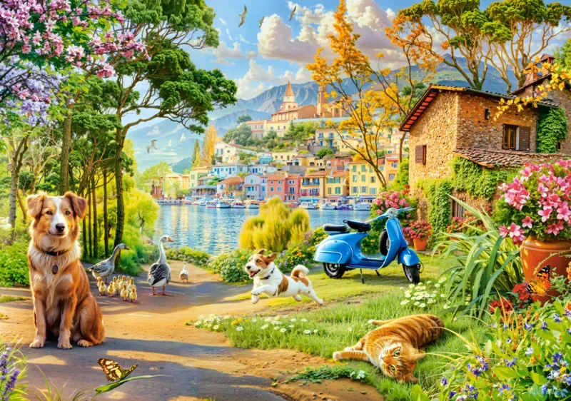 Puzzle Le Chemin du Lac - 500 à 999 pièces de Castorland – boîte