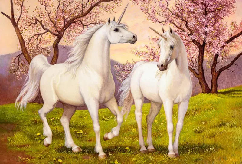 Puzzle Licornes Amoureuses - 1000 pièces de Castorland – boîte
