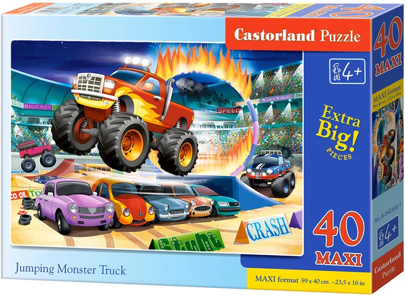 Puzzle Maxi Jumping Monster Truck 40 de Castorland, édition Multicolore – boîte