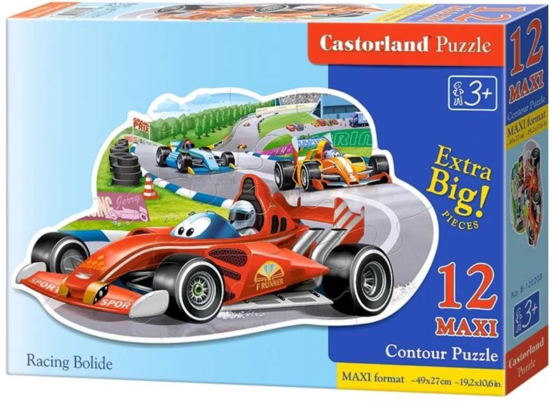 Puzzle maxi konturowe Racing Bolide 12 from Castorland, Multicolour edition – box