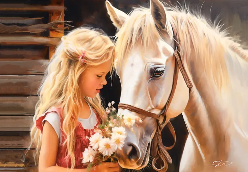 Puzzle My Friend Horse - 1000 pièces de Castorland – boîte