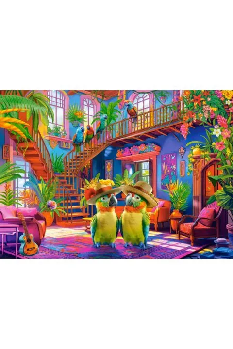 Puzzle Perroquets au Paradis - 200 à 499 pièces van Castorland – doos