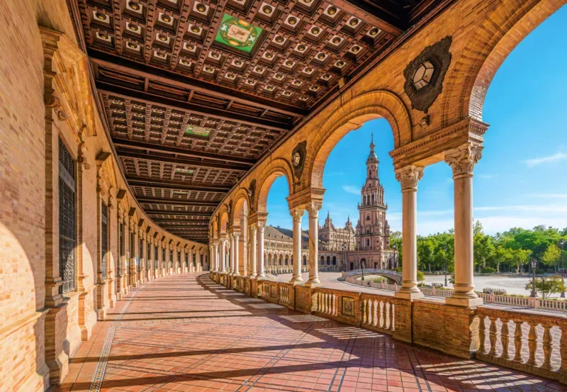 Puzzle Place de l'Espagne, Séville, Espagne - 1000 pièces de Castorland – boîte 1 sur 2