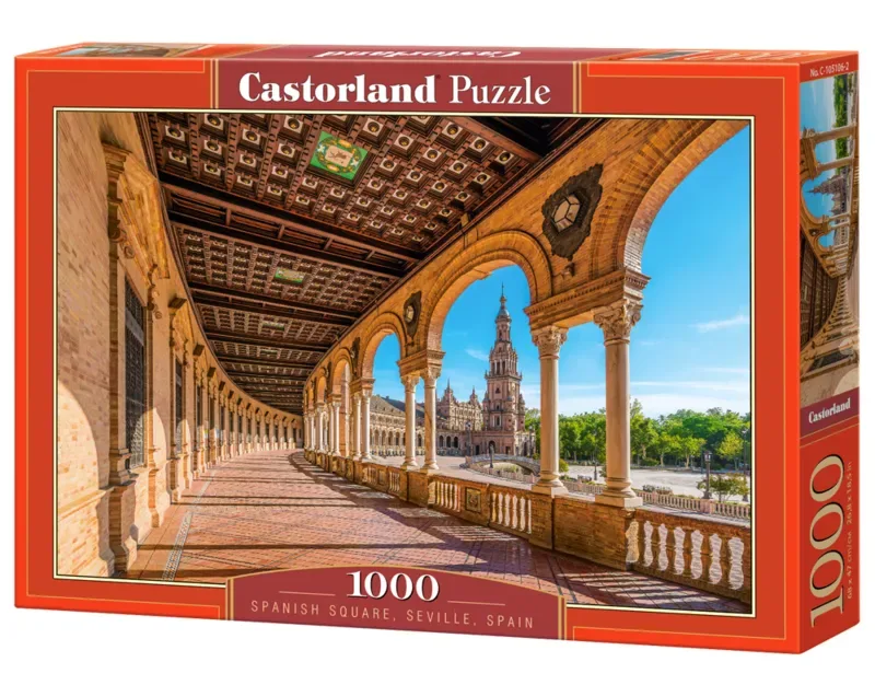 Puzzle Place de l'Espagne, Séville, Espagne - 1000 pièces de Castorland – boîte 2 sur 2