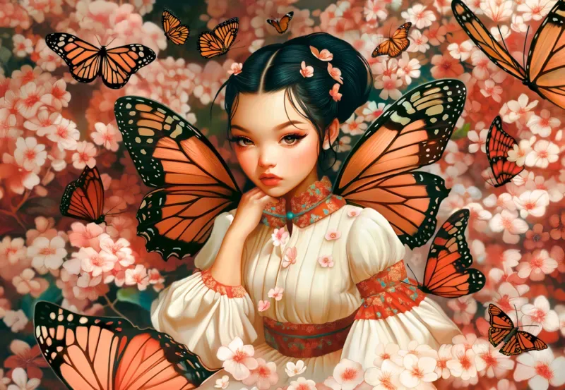 Puzzle Princesse Papillon - 1000 pièces van Castorland – doos