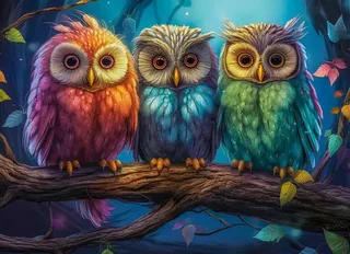 Puzzle Trois Petits Hiboux - 200 à 499 pièces from Castorland – box 1 of 2