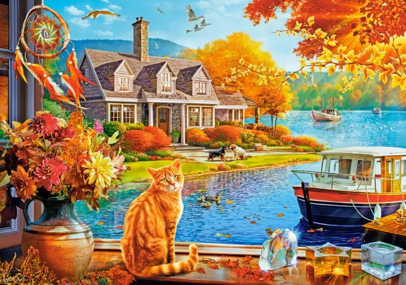Puzzle Une Vue sur l'Automne - 500 à 999 pièces van Castorland – doos