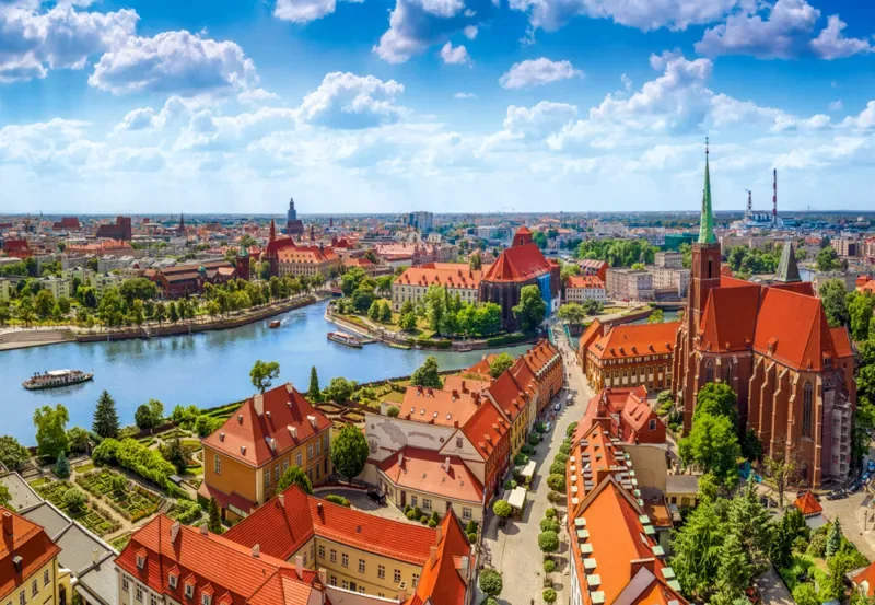Puzzle Vue Aérienne de Wroclaw, Pologne - 1000 pièces from Castorland – box 1 of 2