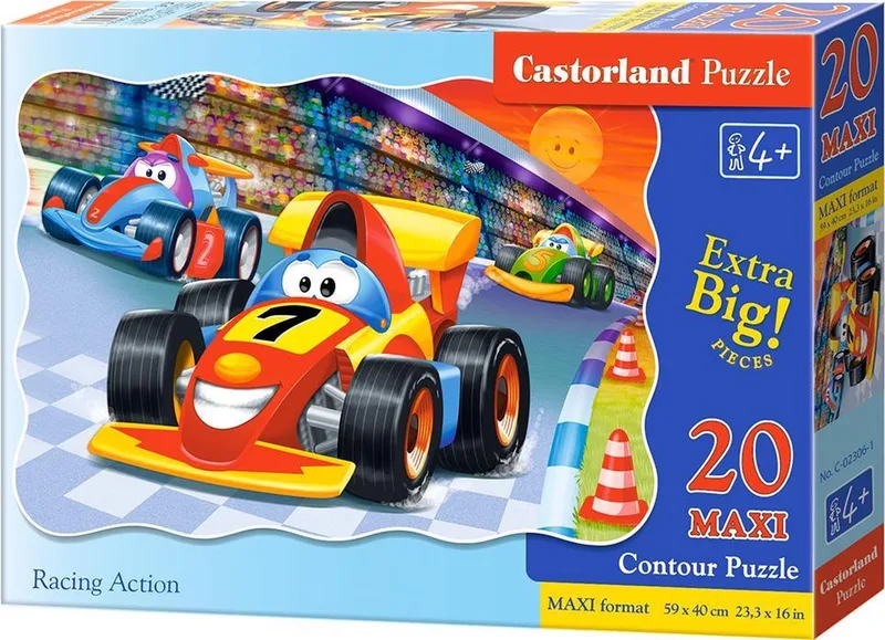 Racing action - 20 stukjes MAXI von Castorland, Ausgabe Mehrfarbig – Schachtel