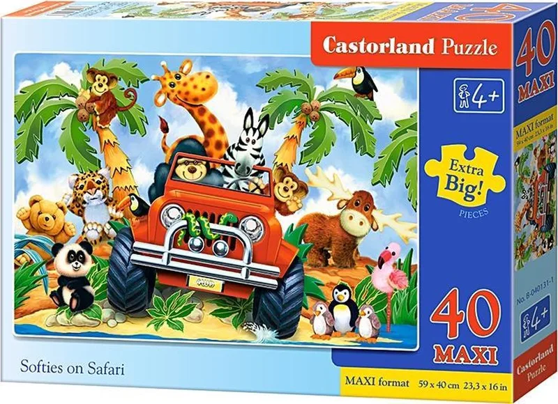 Softies on Safari - 40 stukjes MAXI from Castorland, Multicolour edition – box