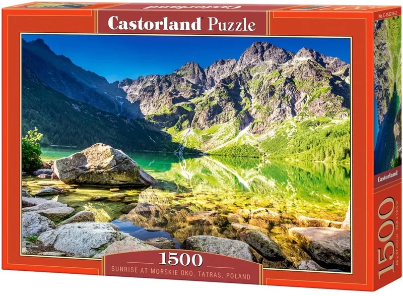 Sunrise at Morskie Oko, Poland – Puzzel – 1500 stukjes – Satijnen afwerking – Perfecte pasvorm – Europese kwaliteit de Castorland, édition Sunrise at Morskie Oko, Poland – boîte 1 sur 2