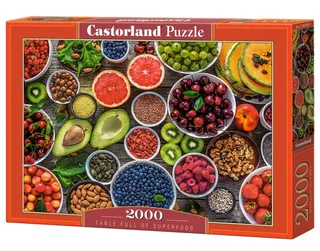 Table Full of Superfood – Puzzel – 2000 stukjes – Satijnen afwerking – Perfecte pasvorm – Europese kwaliteit from Castorland, Castor Drukarnia i Wydawnicto Marek Bryla edition – box 2 of 2